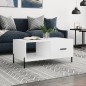 vidaXL Couchtisch Weiß 90x50x40 cm Holzwerkstoff vidaXL Couchtisch Weiß 90x50x40 cm Holzwerkstoff
