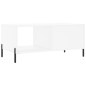 vidaXL Couchtisch Weiß 90x50x40 cm Holzwerkstoff vidaXL Couchtisch Weiß 90x50x40 cm Holzwerkstoff