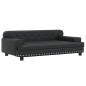 Hundebett Schwarz 90x53x30 cm Kunstleder Hundebett Schwarz 90x53x30 cm Kunstleder