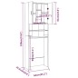 vidaXL Waschmaschinenschrank Räuchereiche 64x25,5x190 cm vidaXL Waschmaschinenschrank Räuchereiche 64x25,5x190 cm