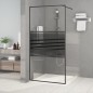 vidaXL Duschwand für Begehbare Dusche Schwarz 100x195 cm ESG-Glas Klar vidaXL Duschwand für Begehbare Dusche Schwarz 100x195 cm ESG-Glas Klar