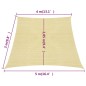 vidaXL Sonnensegel 160 g/m² Beige 4/5x3 m HDPE vidaXL Sonnensegel 160 g/m² Beige 4/5x3 m HDPE