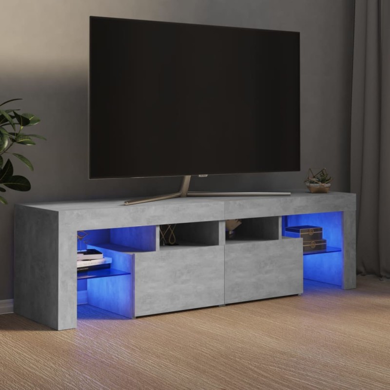 vidaXL TV-Schrank mit LED-Beleuchtung Betongrau 140x36,5x40 cm vidaXL TV-Schrank mit LED-Beleuchtung Betongrau 140x36,5x40 cm
