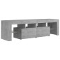 vidaXL TV-Schrank mit LED-Beleuchtung Betongrau 140x36,5x40 cm vidaXL TV-Schrank mit LED-Beleuchtung Betongrau 140x36,5x40 cm