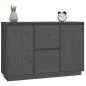 vidaXL Sideboard Grau 111x34x75 cm Massivholz Kiefer vidaXL Sideboard Grau 111x34x75 cm Massivholz Kiefer