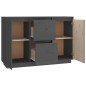 vidaXL Sideboard Grau 111x34x75 cm Massivholz Kiefer vidaXL Sideboard Grau 111x34x75 cm Massivholz Kiefer