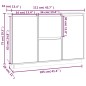vidaXL Sideboard Grau 111x34x75 cm Massivholz Kiefer vidaXL Sideboard Grau 111x34x75 cm Massivholz Kiefer