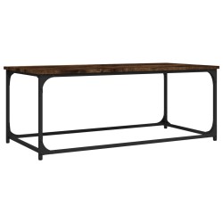 vidaXL Couchtisch Räuchereiche 102x50x40 cm Holzwerkstoff und Eisen