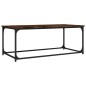 vidaXL Couchtisch Räuchereiche 102x50x40 cm Holzwerkstoff und Eisen vidaXL Couchtisch Räuchereiche 102x50x40 cm Holzwerkstoff und Eisen