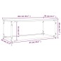 vidaXL Couchtisch Räuchereiche 102x50x40 cm Holzwerkstoff und Eisen vidaXL Couchtisch Räuchereiche 102x50x40 cm Holzwerkstoff und Eisen