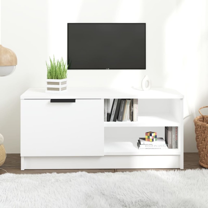 vidaXL TV-Schrank Weiß 80x35x36,5 cm Holzwerkstoff vidaXL TV-Schrank Weiß 80x35x36,5 cm Holzwerkstoff