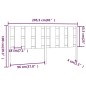 vidaXL Bett-Kopfteil 205,5x4x100 cm Massivholz Kiefer vidaXL Bett-Kopfteil 205,5x4x100 cm Massivholz Kiefer