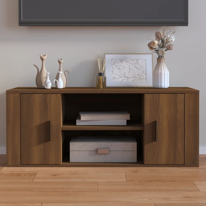 vidaXL TV-Schrank Braun Eichen-Optik 100x35x40 cm Holzwerkstoff vidaXL TV-Schrank Braun Eichen-Optik 100x35x40 cm Holzwerkstoff