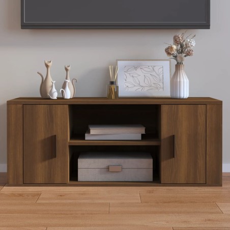 vidaXL TV-Schrank Braun Eichen-Optik 100x35x40 cm Holzwerkstoff
