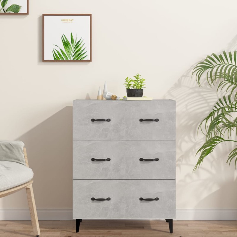 vidaXL Sideboard Betongrau 69,5x34x90 cm Holzwerkstoff vidaXL Sideboard Betongrau 69,5x34x90 cm Holzwerkstoff