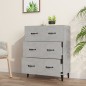 vidaXL Sideboard Betongrau 69,5x34x90 cm Holzwerkstoff vidaXL Sideboard Betongrau 69,5x34x90 cm Holzwerkstoff