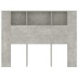 vidaXL Kopfteil mit Ablagen Betongrau 140x18,5x104,5 cm vidaXL Kopfteil mit Ablagen Betongrau 140x18,5x104,5 cm