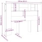 vidaXL Kopfteil mit Ablagen Betongrau 140x18,5x104,5 cm vidaXL Kopfteil mit Ablagen Betongrau 140x18,5x104,5 cm