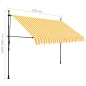 vidaXL Einziehbare Markise Handbetrieben mit LED 250 cm Weiß Orange vidaXL Einziehbare Markise Handbetrieben mit LED 250 cm Weiß Orange