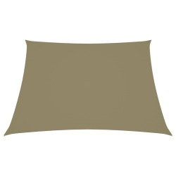 vidaXL Sonnensegel Oxford-Gewebe Trapezförmig 4/5x4 m Beige