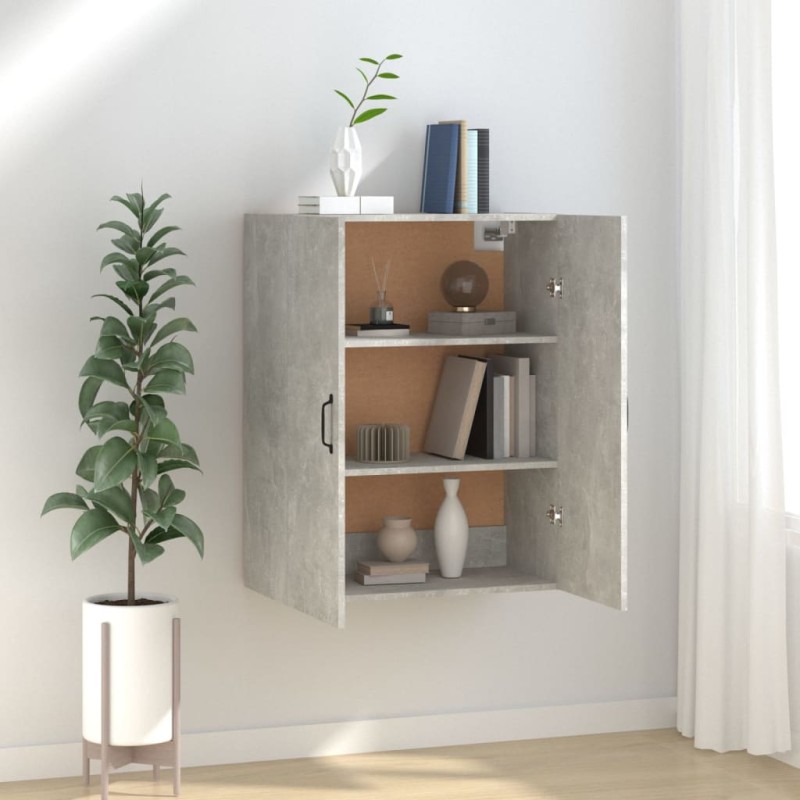 vidaXL Hängeschrank Betongrau 69,5x34x90 cm Holzwerkstoff vidaXL Hängeschrank Betongrau 69,5x34x90 cm Holzwerkstoff