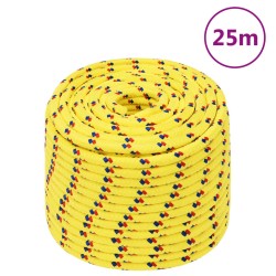 vidaXL Bootsseil Gelb 14 mm 25 m Polypropylen