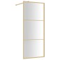 vidaXL Duschwand für Begehbare Dusche mit ESG Klarglas Golden 80x195cm vidaXL Duschwand für Begehbare Dusche mit ESG Klarglas Golden 80x195cm