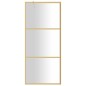 vidaXL Duschwand für Begehbare Dusche mit ESG Klarglas Golden 80x195cm vidaXL Duschwand für Begehbare Dusche mit ESG Klarglas Golden 80x195cm