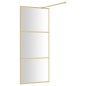 vidaXL Duschwand für Begehbare Dusche mit ESG Klarglas Golden 80x195cm vidaXL Duschwand für Begehbare Dusche mit ESG Klarglas Golden 80x195cm