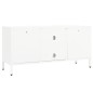 vidaXL TV-Schrank Weiß 105x35x52 cm Stahl und Glas vidaXL TV-Schrank Weiß 105x35x52 cm Stahl und Glas