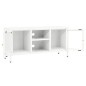 vidaXL TV-Schrank Weiß 105x35x52 cm Stahl und Glas vidaXL TV-Schrank Weiß 105x35x52 cm Stahl und Glas