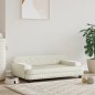 Hundebett Creme 90x53x30 cm Samt Hundebett Creme 90x53x30 cm Samt