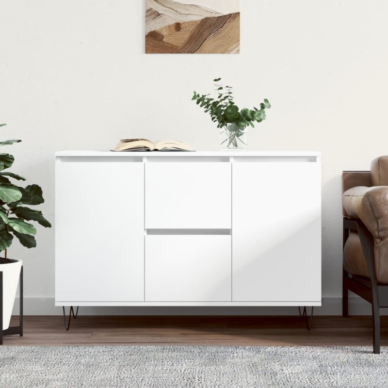 vidaXL Sideboard Weiß 104x35x70 cm Holzwerkstoff vidaXL Sideboard Weiß 104x35x70 cm Holzwerkstoff