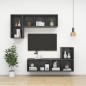 vidaXL TV-Wandschrank Grau 37x37x142,5 cm Holzwerkstoff vidaXL TV-Wandschrank Grau 37x37x142,5 cm Holzwerkstoff