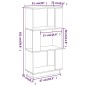 vidaXL Bücherregal/Raumteiler Schwarz 51x25x101 cm Massivholz Kiefer vidaXL Bücherregal/Raumteiler Schwarz 51x25x101 cm Massivholz Kiefer