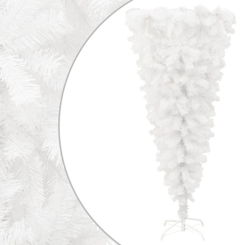 vidaXL Künstlicher Weihnachtsbaum mit Ständer Umgekehrt Weiß 120 cm vidaXL Künstlicher Weihnachtsbaum mit Ständer Umgekehrt Weiß 120 cm