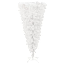vidaXL Künstlicher Weihnachtsbaum mit Ständer Umgekehrt Weiß 120 cm