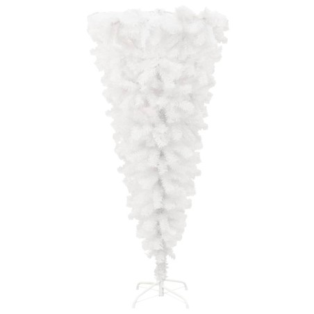 vidaXL Künstlicher Weihnachtsbaum mit Ständer Umgekehrt Weiß 120 cm