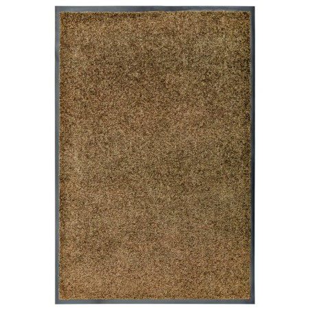 vidaXL Fußmatte Waschbar Braun 60x90 cm 