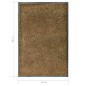vidaXL Fußmatte Waschbar Braun 60x90 cm vidaXL Fußmatte Waschbar Braun 60x90 cm