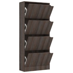 vidaXL Schuhschrank mit 4 Türen Grau Sonoma-Eiche 59x24x136 cm