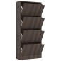 vidaXL Schuhschrank mit 4 Türen Grau Sonoma-Eiche 59x24x136 cm vidaXL Schuhschrank mit 4 Türen Grau Sonoma-Eiche 59x24x136 cm