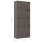 vidaXL Schuhschrank mit 4 Türen Grau Sonoma-Eiche 59x24x136 cm vidaXL Schuhschrank mit 4 Türen Grau Sonoma-Eiche 59x24x136 cm