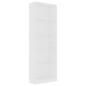 vidaXL Bücherregal 5 Fächer Weiß 60x24x175 cm Holzwerkstoff vidaXL Bücherregal 5 Fächer Weiß 60x24x175 cm Holzwerkstoff