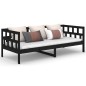 vidaXL Tagesbett Schwarz Massivholz Kiefer 90x190 cm vidaXL Tagesbett Schwarz Massivholz Kiefer 90x190 cm