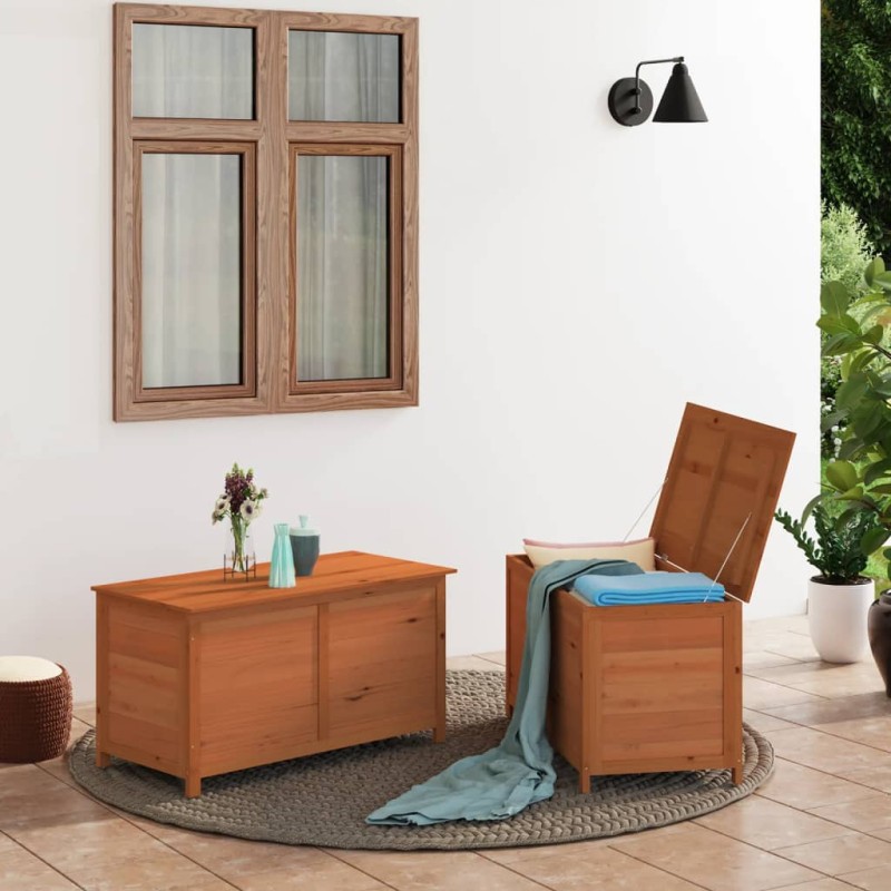 vidaXL Outdoor-Kissenbox Braun 100x50x56 cm Massivholz Tanne vidaXL Outdoor-Kissenbox Braun 100x50x56 cm Massivholz Tanne