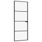 vidaXL Innentür Schwarz 76x201,5 cm Hartglas & Aluminium Schlank vidaXL Innentür Schwarz 76x201,5 cm Hartglas & Aluminium Schlank