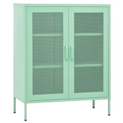 vidaXL Lagerschrank Minzgrün 80x35x101,5 cm Stahl    