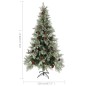 vidaXL Weihnachtsbaum mit Zapfen Grün und Weiß 225 cm PVC & PE vidaXL Weihnachtsbaum mit Zapfen Grün und Weiß 225 cm PVC & PE