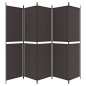 vidaXL 5-tlg. Paravent Braun 250x200 cm Stoff vidaXL 5-tlg. Paravent Braun 250x200 cm Stoff